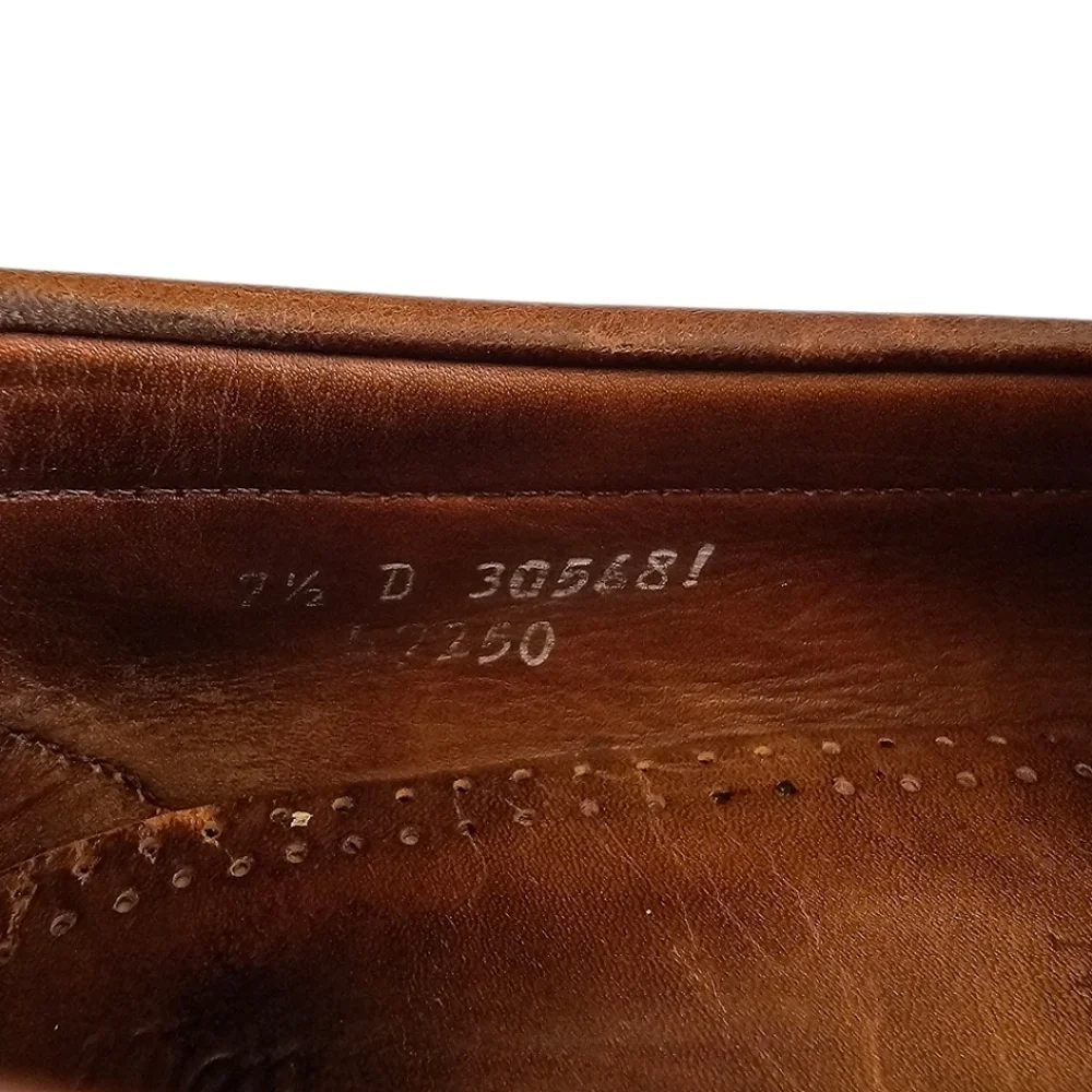 Allen Edmonds Nashua Pebbled Leather Tassel Loafers 7.5 Old Money Modern Preppy